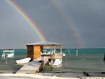 Rainbow over Chuck & Robbie's dock